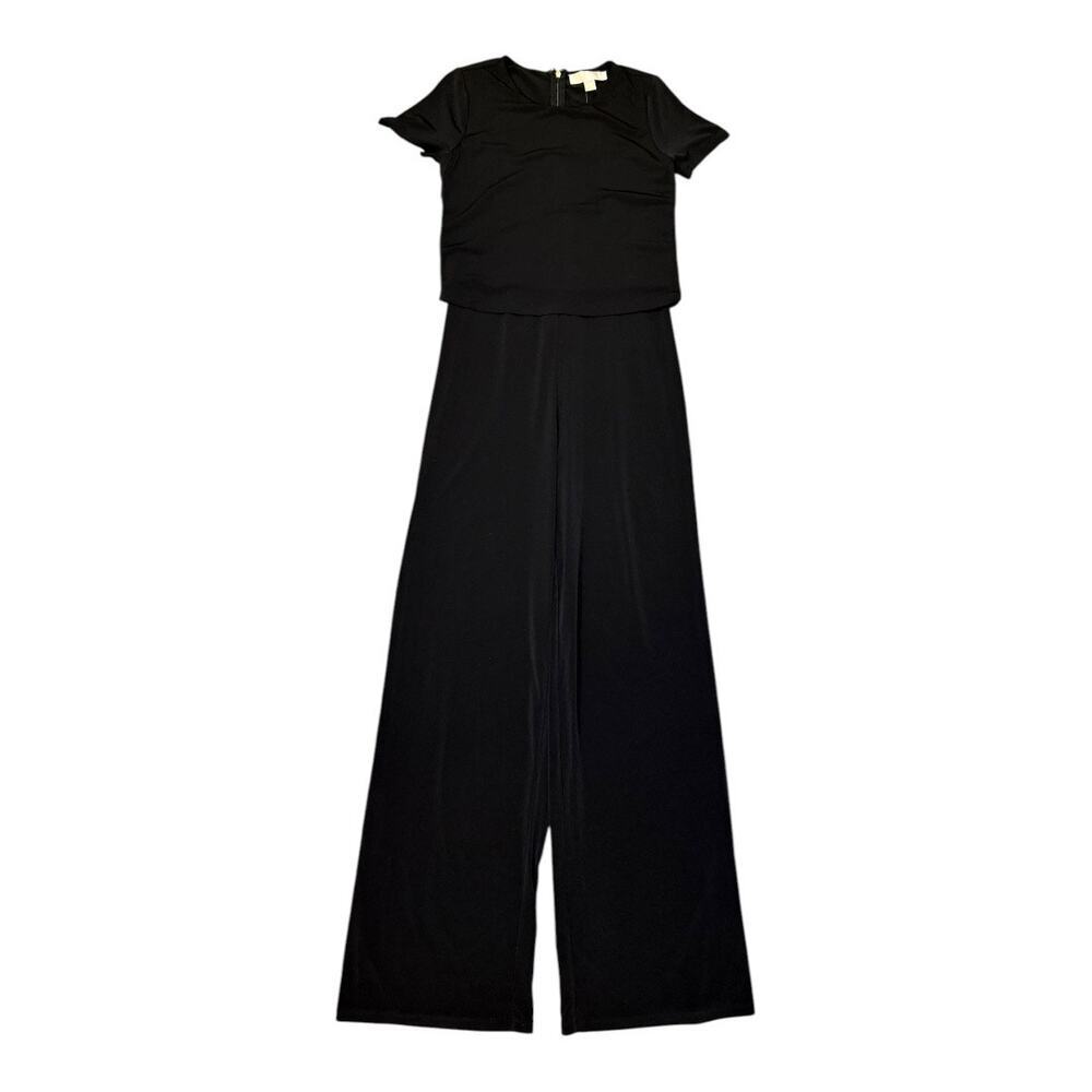 MICHAEL Michael Kors Women’s XS Black Wide-Legged Short Sleeved Jumpsuit NWT